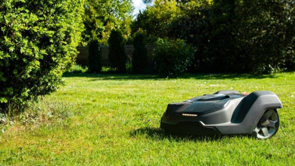 잔디 깎는 기계 
   